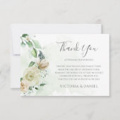 Eukalyptus Greenerity Blätter Elegante Hochzeit de Dankeskarte (Vorderseite)