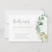 Eukalyptus Greenerity Blätter Elegante Hochzeit de RSVP Karte (Vorderseite)