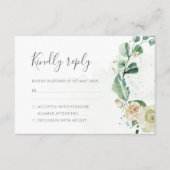 Eukalyptus Greenerity Blätter Elegante Hochzeit de RSVP Karte (Vorderseite)