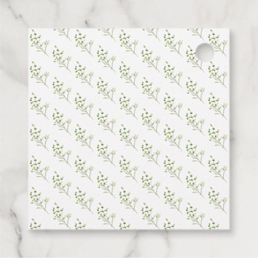 Eukalyptus Greenerity Blätter Wedding Geschenkanhänger (Rückseite)