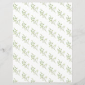Eukalyptus Greenerity Blätter Wedding Menükarte (Rückseite)
