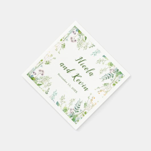 Eukalyptus Greenerity Blätter Wedding Serviette (Ecke)