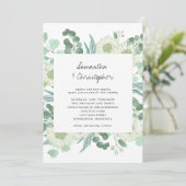 Eukalyptus Greenerity Blume Einladung Hochzeit (Stehend Vorderseite)