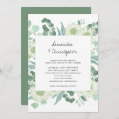 Eukalyptus Greenerity Blume Einladung Hochzeit (Vorne/Hinten)