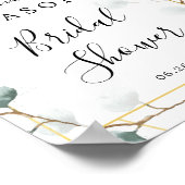 Eukalyptus Greenerity Brautparty Begrüßungszeichen Poster (Ecke)