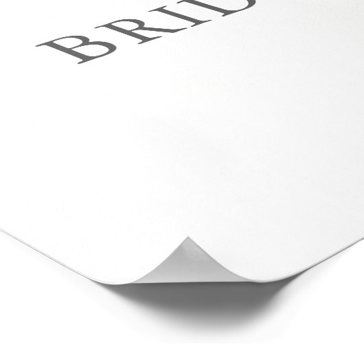 Eukalyptus Greenerity Brautparty Begrüßungszeichen Poster (Ecke)