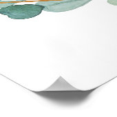 Eukalyptus Greenerity Brautparty Begrüßungszeichen Poster (Ecke)