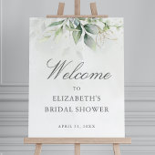 Eukalyptus Greenerity Brautparty Begrüßungszeichen Poster