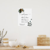 Eukalyptus Greenerity Brautparty Begrüßungszeichen Poster (Küche)