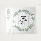 Eukalyptus Greenerity Brautparty Foto Stand Wandteppich (Vorderseite (Horizontal))