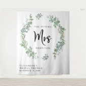 Eukalyptus Greenerity Brautparty Foto Stand Wandteppich (Vorderseite)