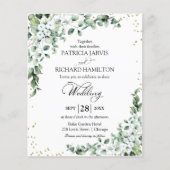 Eukalyptus Greenerity Budget Einladung Hochzeit (Vorderseite)