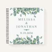 Eukalyptus Greenerity Budget Wedding Gästebuch Notizblock (Vorderseite)