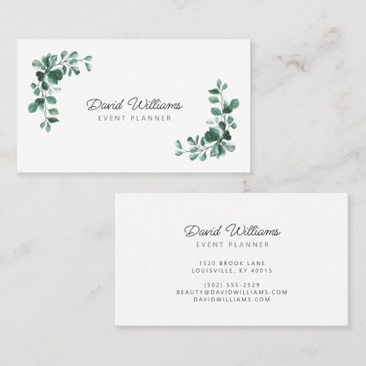 Eukalyptus Greenerity Business Card Visitenkarte (Vorne/Hinten)