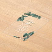 Eukalyptus Greenerity Clear Transparent Wedding Acryleinladungen (Ablage )