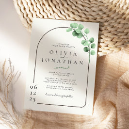 Eukalyptus Greenerity Frame Minimalistisch Wedding Einladung