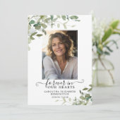 Eukalyptus Greenerity Gedenkprogramm Einladung (Stehend Vorderseite)