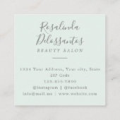 Eukalyptus Greenerity Gold Blätter Quadratische Visitenkarte (Rückseite)