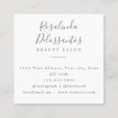 Eukalyptus Greenerity Gold Blätter Quadratische Visitenkarte (Rückseite)