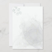 Eukalyptus Greenerity gold Einladung zur Hochzeit (Rückseite)