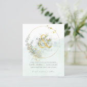Eukalyptus Greenerity Gold Wedding QR CODE IN (Stehend Vorderseite)