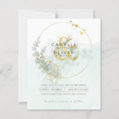 Eukalyptus Greenerity Gold Wedding QR CODE IN (Vorderseite)