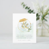 Eukalyptus Greenerity Gold Wedding QR CODE IN (Stehend Vorderseite)