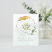 Eukalyptus Greenerity Gold Wedding QR CODE IN (Stehend Vorderseite)