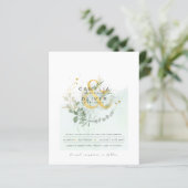 Eukalyptus Greenerity Gold Wedding QR CODE IN (Stehend Vorderseite)