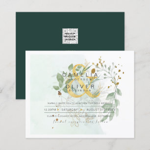 Eukalyptus Greenerity Gold Wedding QR CODE IN