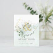 Eukalyptus Greenerity Gold Wedding QR CODE IN (Stehend Vorderseite)