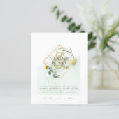 Eukalyptus Greenerity Gold Wedding QR CODE IN (Stehend Vorderseite)