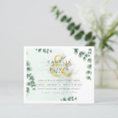 Eukalyptus Greenerity Gold Wedding QR CODE IN (Stehend Vorderseite)