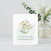 Eukalyptus Greenerity Gold Wedding QR CODE IN (Stehend Vorderseite)
