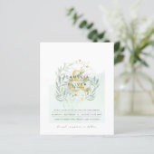 Eukalyptus Greenerity Gold Wedding QR CODE IN (Stehend Vorderseite)