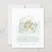 Eukalyptus Greenerity Gold Wedding QR CODE IN (Vorderseite)