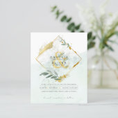 Eukalyptus Greenerity Gold Wedding QR CODE IN (Stehend Vorderseite)