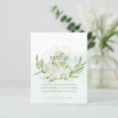 Eukalyptus Greenerity Gold Wedding QR CODE IN (Stehend Vorderseite)