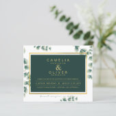 Eukalyptus Greenerity Gold Wedding QR CODE IN (Stehend Vorderseite)