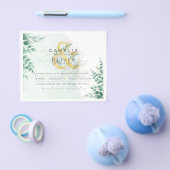 Eukalyptus Greenerity Gold Wedding QR CODE IN Flyer (Einzeln)