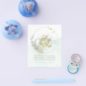 Eukalyptus Greenerity Gold Wedding QR CODE IN Flyer (Einzeln)