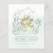 Eukalyptus Greenerity Gold Wedding QR CODE IN Flyer (Vorne)