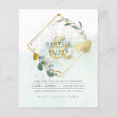 Eukalyptus Greenerity Gold Wedding QR CODE IN Flyer (Vorne)