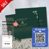Eukalyptus Greenerity Gold Wedding QR CODE IN Flyer