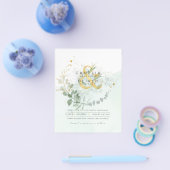 Eukalyptus Greenerity Gold Wedding QR CODE IN Flyer (Einzeln)