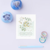 Eukalyptus Greenerity Gold Wedding QR CODE IN Flyer (Einzeln)