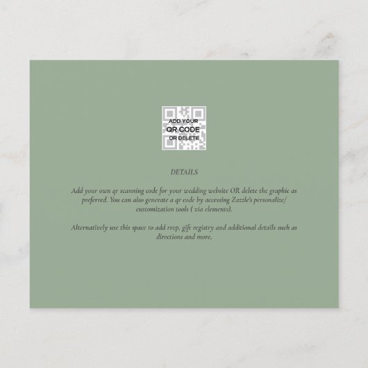 Eukalyptus Greenerity Gold Wedding QR CODE IN Flyer (Hinten)
