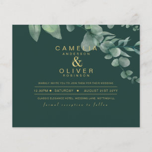 Eukalyptus Greenerity Gold Wedding QR CODE IN Flyer
