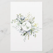 Eukalyptus Greenerity Hochzeitliches Abendmenü (Rückseite)