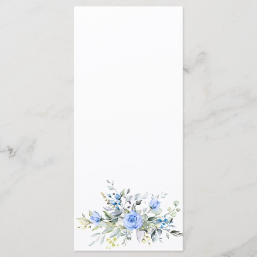 Eukalyptus Greenerity Hochzeitliches Abendmenü Menükarte (Rückseite)